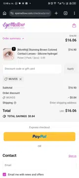 WUVO5 coupon verification screenshot