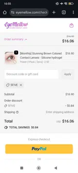 5FIVE coupon verification screenshot