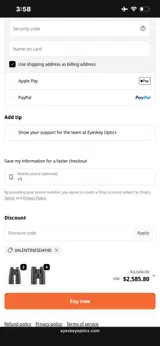 VALENTINESDAY40 coupon verification screenshot
