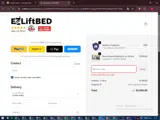 EZ Lift Bed coupon verification screenshot