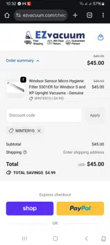 Winter10 coupon verification screenshot