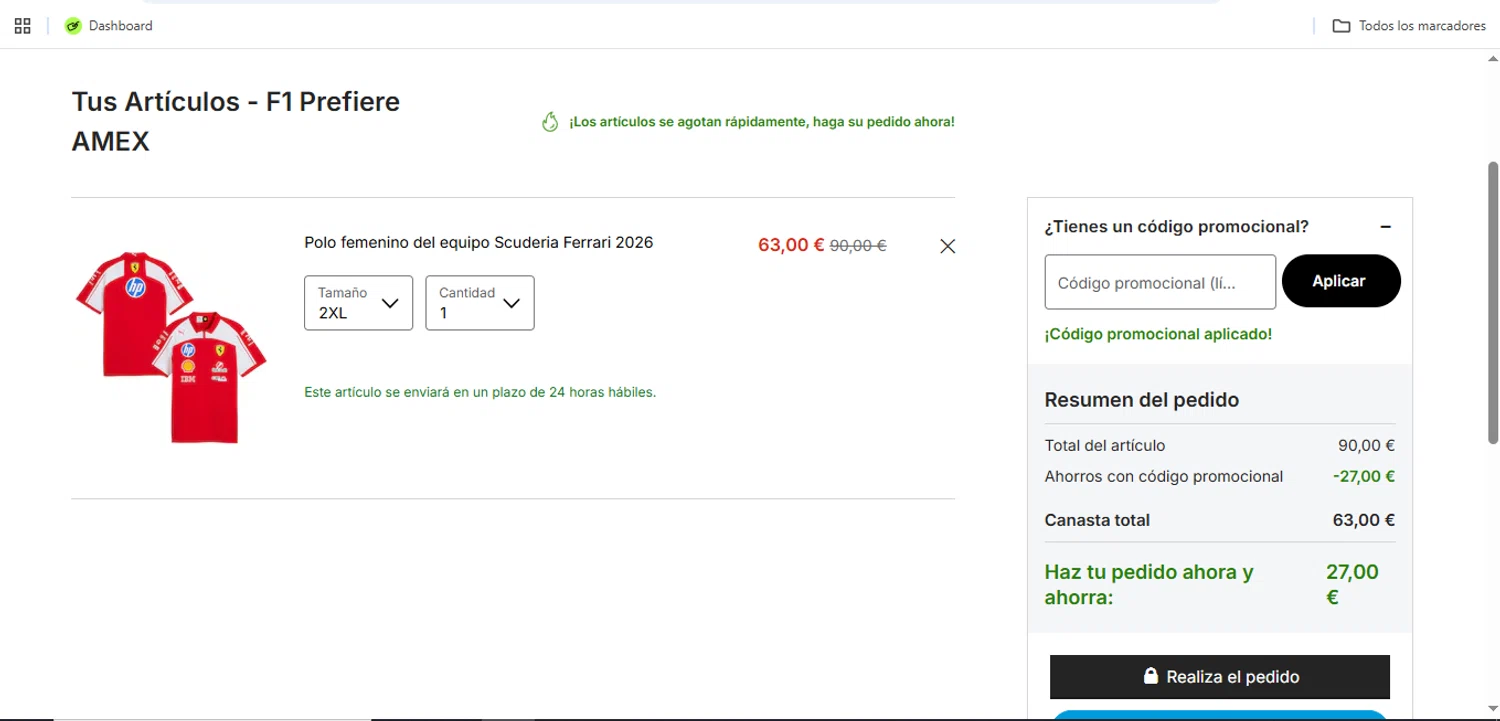 F1 TV promo code screenshot showing code F1TRACK applied at F1 TV checkout page. Uploaded by SimplyCodes community member Speedy on Jun 23, 2026