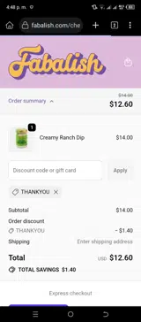 THANKYOU coupon verification screenshot