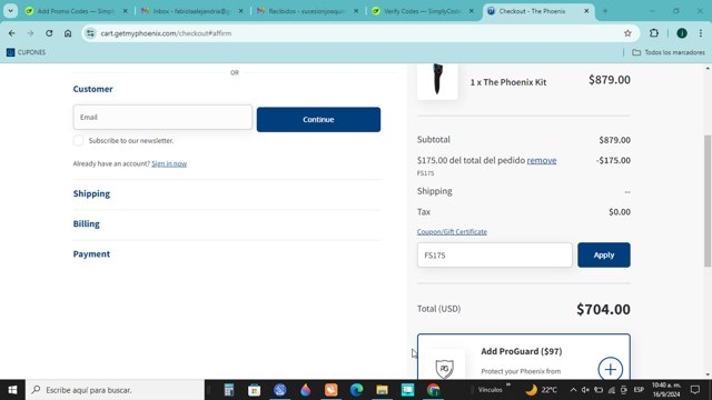 Fab CBD checkout page showing Fab CBD discount code box | Screenshot taken by SimplyCodes community member on Sep 16, 2024