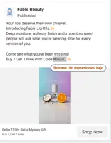 Fable Beauty coupon verification screenshot