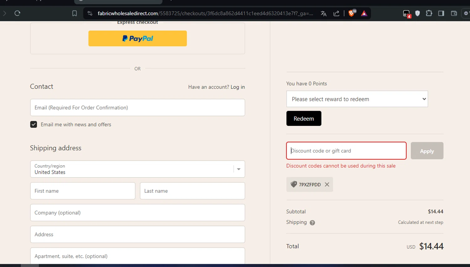 Fabric Wholesale Direct Promo Codes 10 Off June 2024