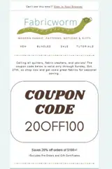 20off100 coupon verification screenshot