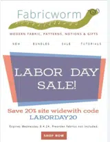 LABORDAY20 coupon verification screenshot