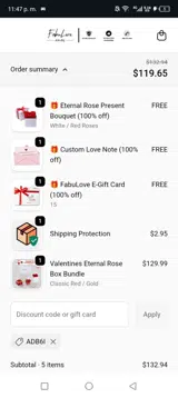 ADB6I coupon verification screenshot