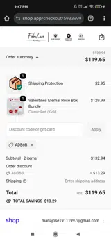Adb6b coupon verification screenshot