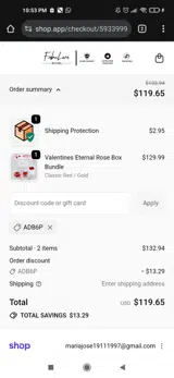 Adb6p coupon verification screenshot