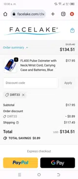 DIRT33 coupon verification screenshot