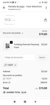 15OFF coupon verification screenshot