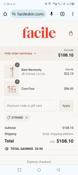 Striiike coupon verification screenshot