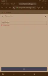 yeossg60 coupon verification screenshot