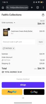 faith24 coupon verification screenshot
