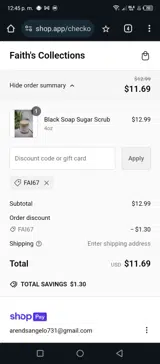 FAI67 coupon verification screenshot