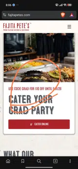 GRAD coupon verification screenshot