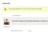 FakeMeats.com coupon verification screenshot