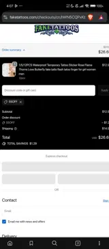 55off coupon verification screenshot
