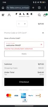 welcome-11hh57 coupon verification screenshot