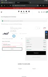 Falke coupon verification screenshot
