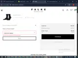 Falke coupon verification screenshot