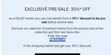 PRESALE30 coupon verification screenshot