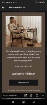 welcome-46l0cm coupon verification screenshot