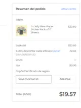 SAVE05NOW130 coupon verification screenshot
