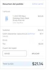 SAVE5 coupon verification screenshot