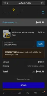 OFF25DEVICE% coupon verification screenshot