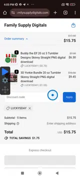 LUCKYSDAY coupon verification screenshot
