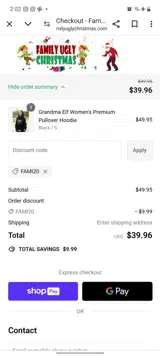 FAMI20 coupon verification screenshot
