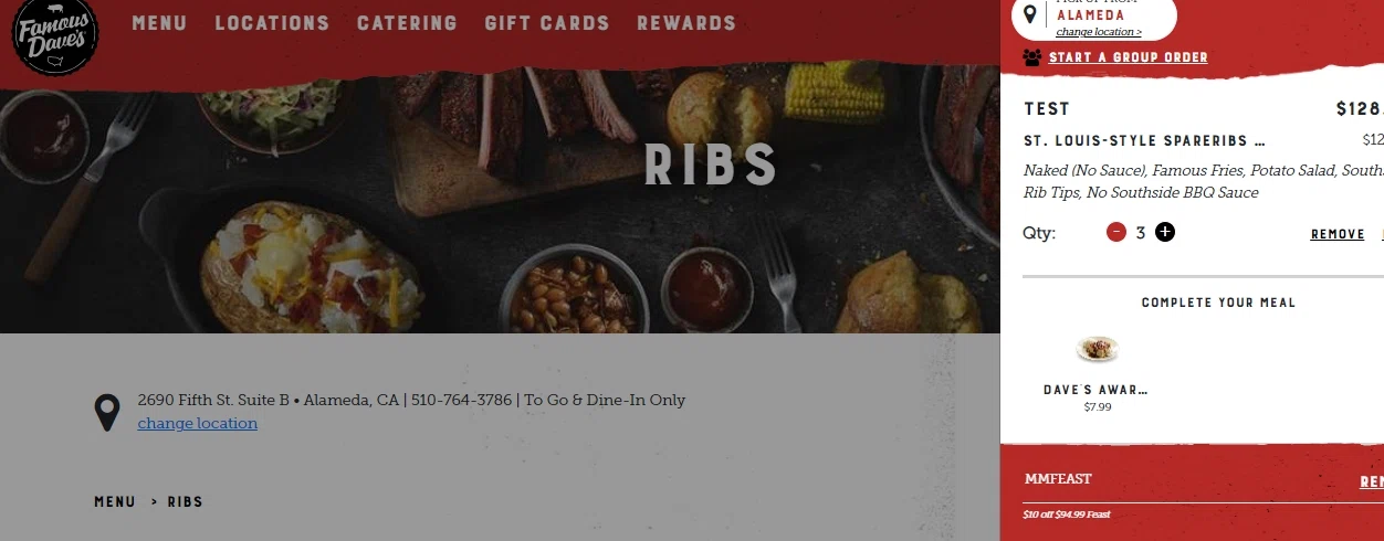 Famous Dave's Coupons - $10 Off | October 2024