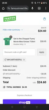 MYCARTHXXPXJ coupon verification screenshot