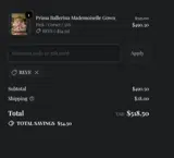 REVE coupon verification screenshot