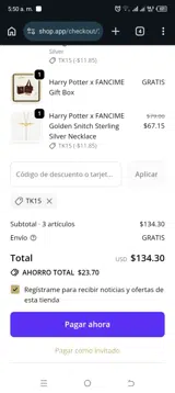 TK15 coupon verification screenshot