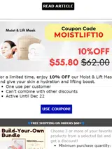 MOISTLIFT10 coupon verification screenshot