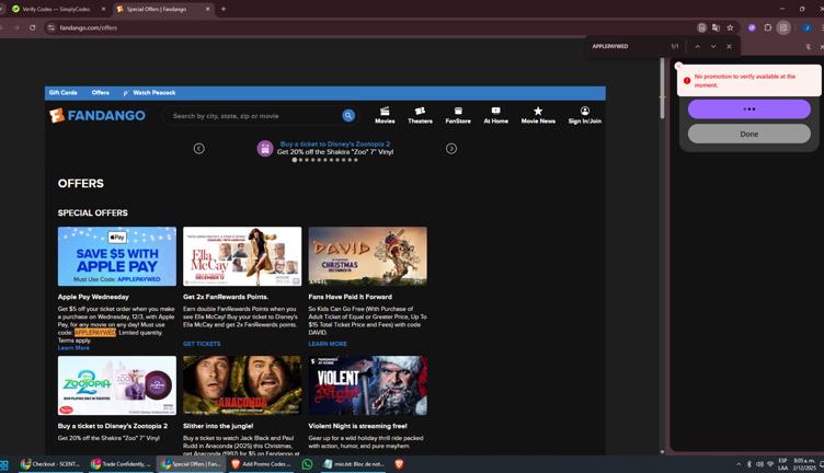 Fandango Promo Codes - 15% Off (5 Verified) Dec 2025