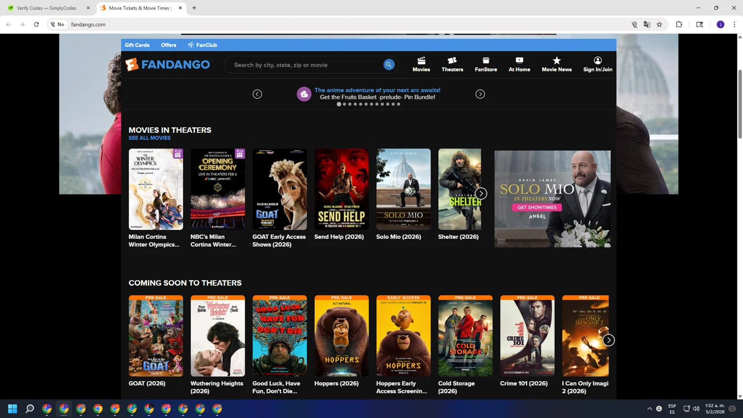 Fandango Promo Codes - $15 Off (4 Verified) Feb 2026