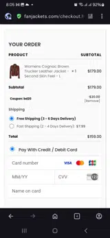Bd20 coupon verification screenshot