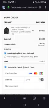Extra10 coupon verification screenshot