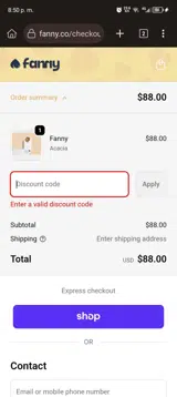 Blackfriday30 coupon verification screenshot
