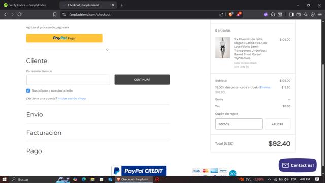FanPlusFriend checkout page showing FanPlusFriend promo code box | Screenshot taken by SimplyCodes community member on Jul 23, 2025