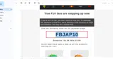 FBJAP10 coupon verification screenshot