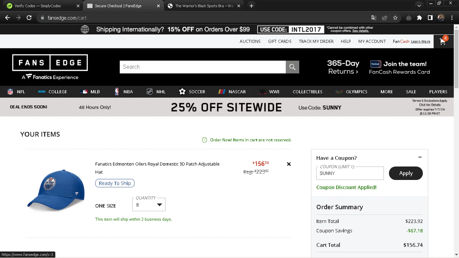 FansEdge Promo Codes 25 Off July 2024