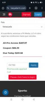 OCT30 coupon verification screenshot