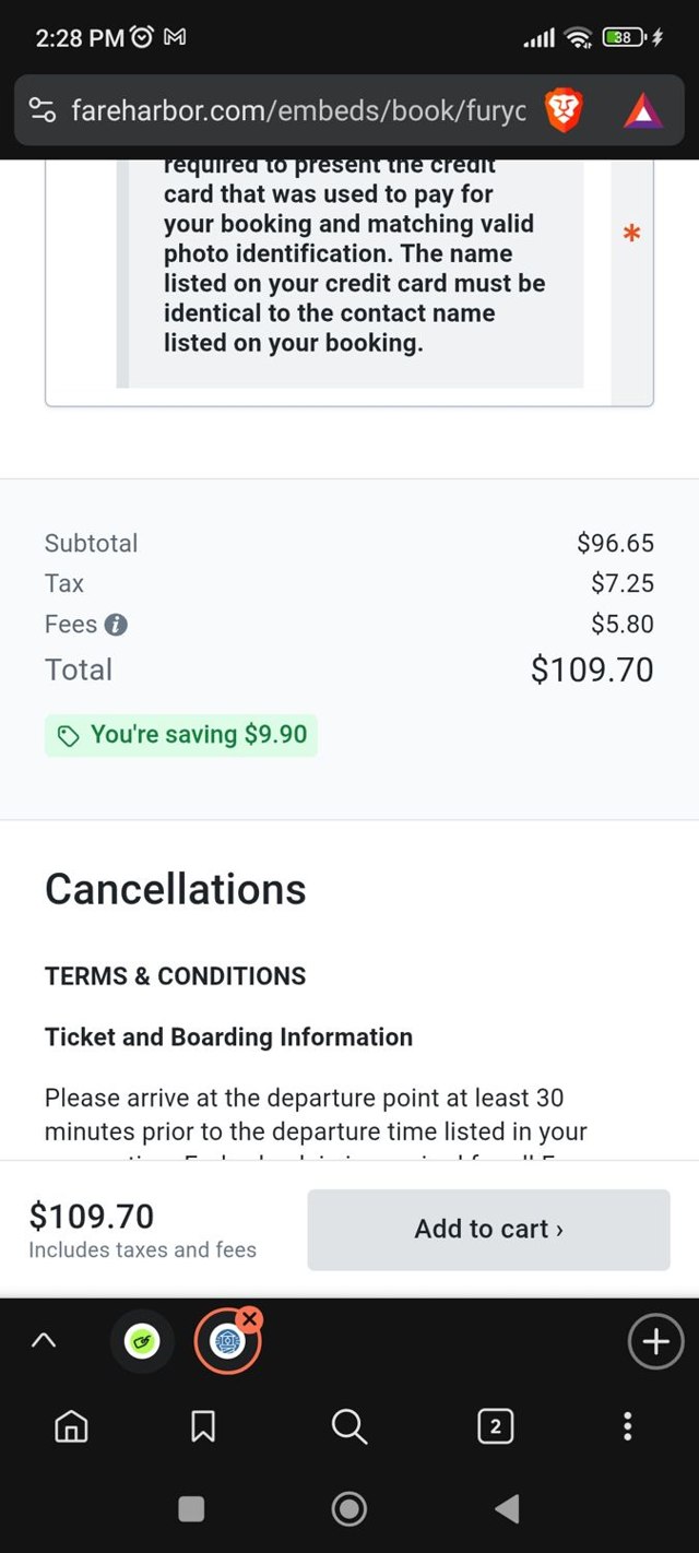 FareHarbor checkout page showing FareHarbor promo code box | Screenshot taken by SimplyCodes community member on Sep 7, 2025