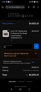 Farmhouse Kitchen and Bath coupon verification screenshot